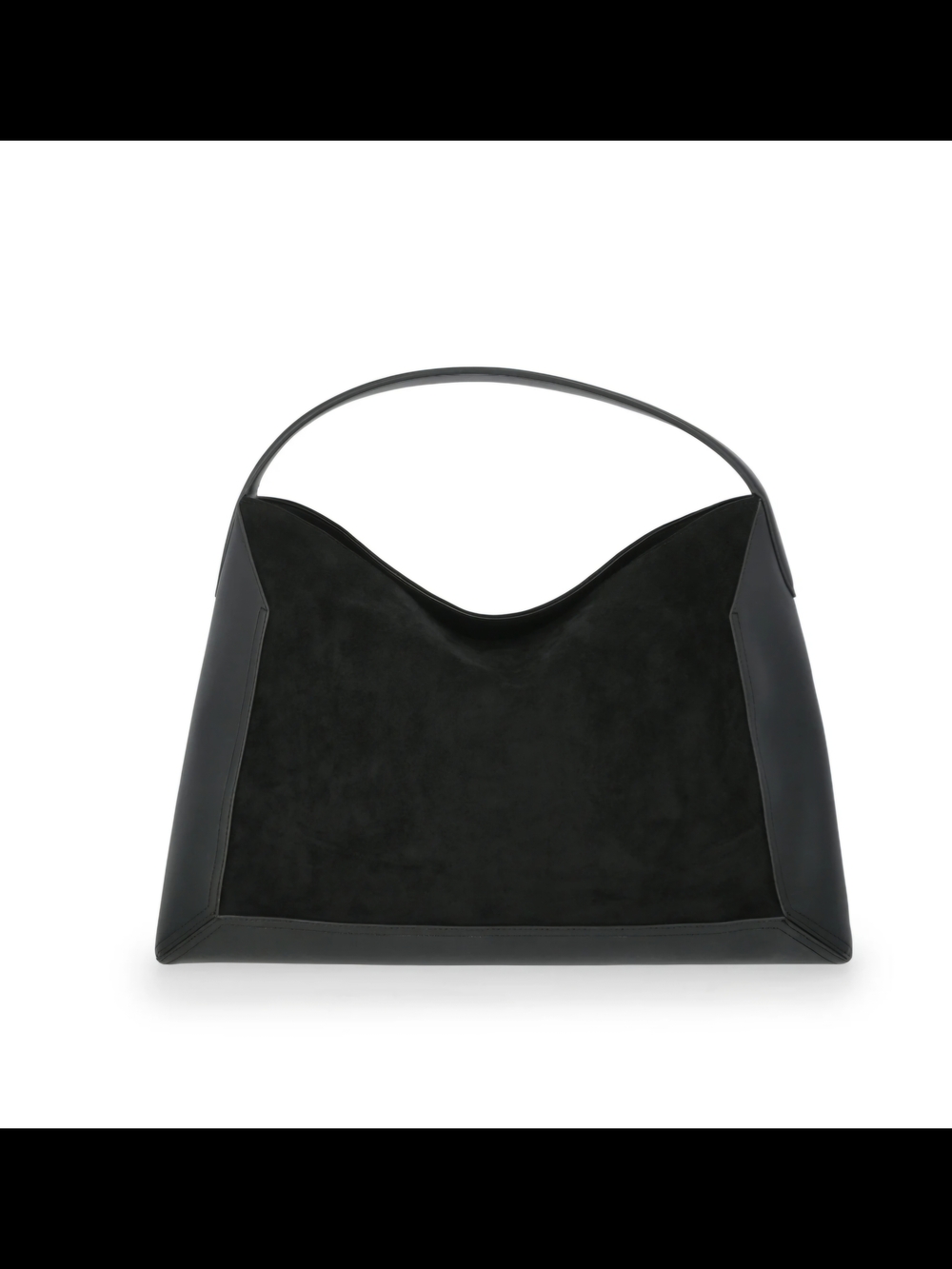 Scoop Faux Suede Hobo Tote Bag Black Large NWT Shoulder Bag Soft Slouchy - Picture 2 of 3